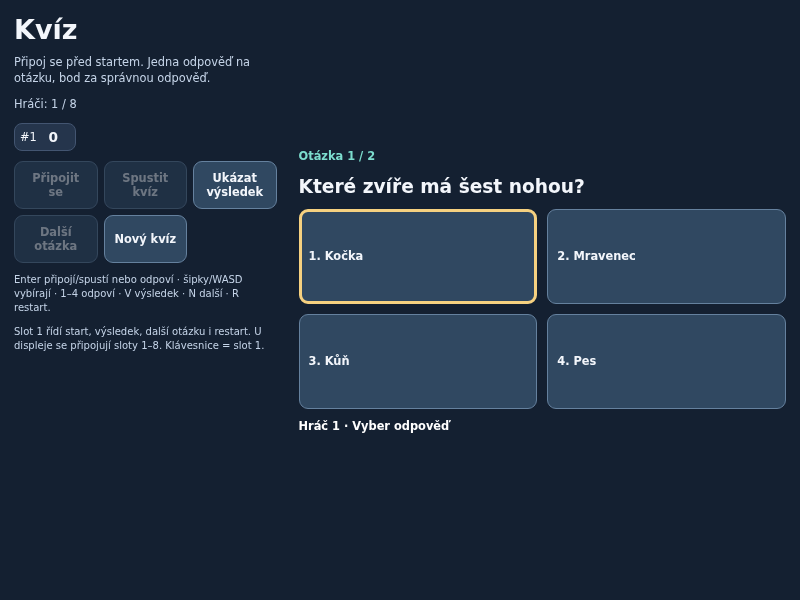 Snímek hry Kvíz